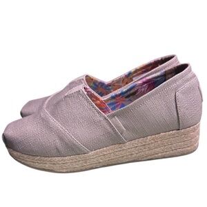 BOBS from Skechers Tan Memory Foam Loafer  Espadrille Wedges